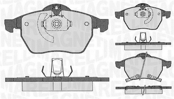 MAGNETI MARELLI Комплект тормозных колодок, дисковый тормоз 363916060386